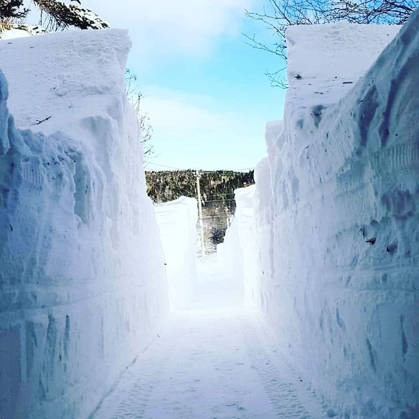 Снежная дорога в Канаде